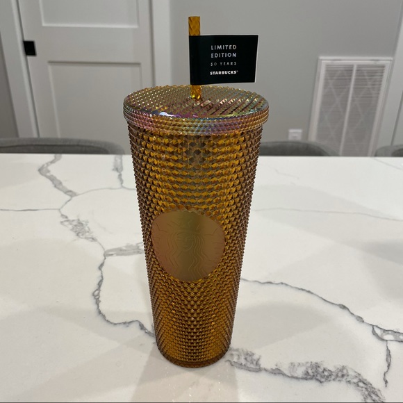 SALE - Starbucks 50th Year Copper Gold Studded Cup